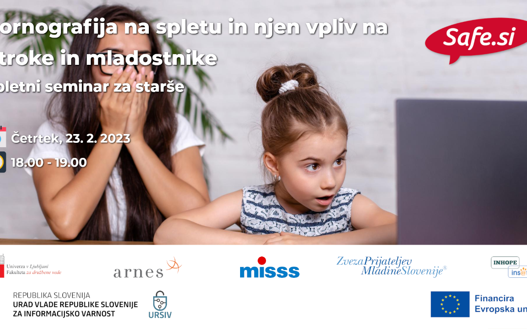 Spletni seminar Pornografija na spletu in njen vpliv na otroke in mladostnike